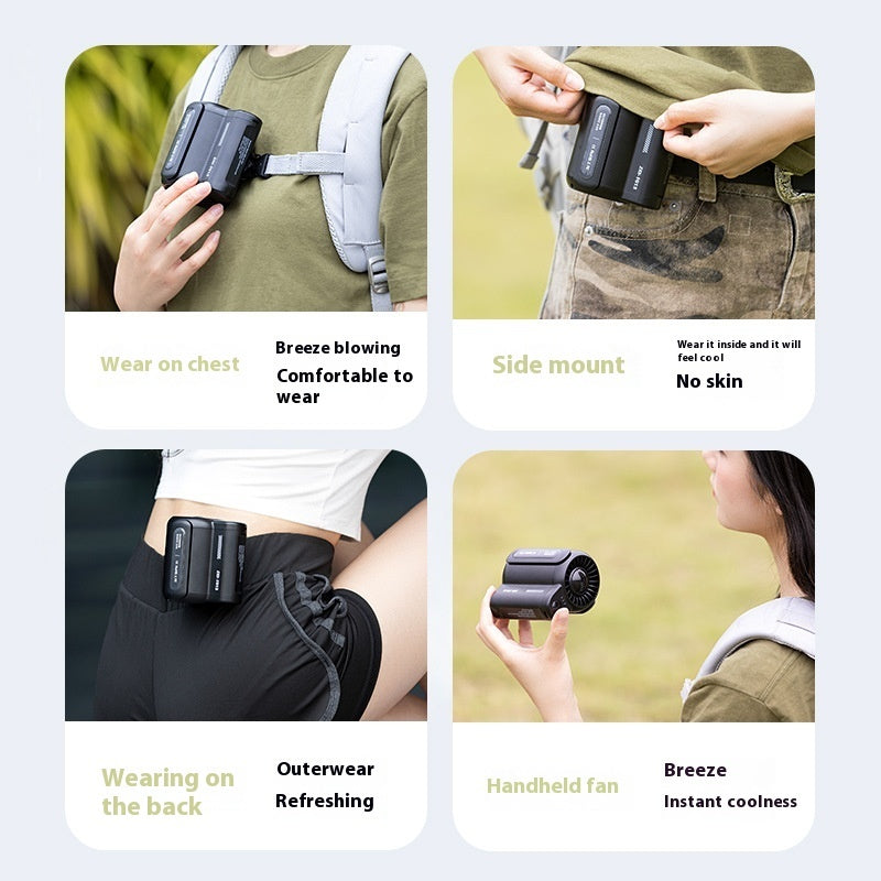 Portable Small Air Fan For Outdoor Sports Travel Work